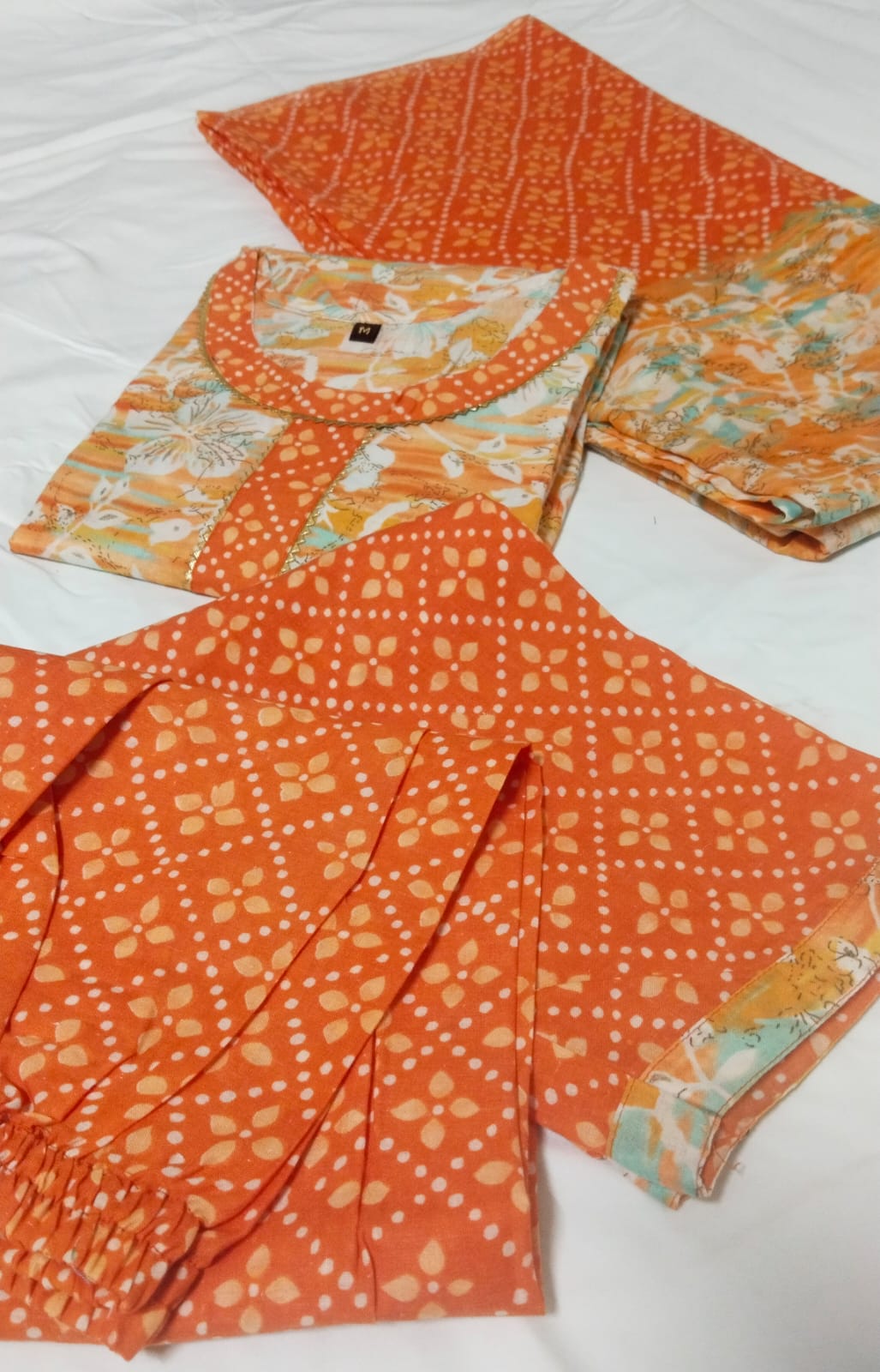 Shamal Printed Cotton Kurti With Bottom Dupatta Wholesale Market In Surat